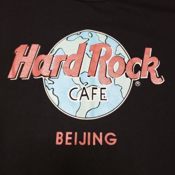 HARD ROCK CAFE BEIJING T SHIRT BLACK SIZE XL X-LARGE ~ 100% Cotton  / A265 - Picture 2 of 3